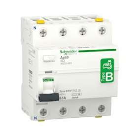 Acti9 iID - interrupteur différentiel - 4P - 63A - 30mA - type B - EV - 400V|Schneider Electric-SCHA9Z51463