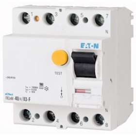 Interrupteur différentiel, 16A, 4p, 100mA, type S/F|Eaton industries-EONFRCMM-16-4-01-S-F