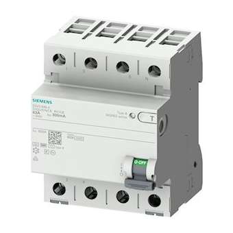 RCCB TYPE B 63/4 30MA 4MW|Siemens Industries et Infrastructures-SIE5SV3346-4