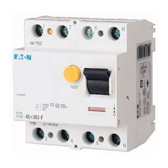 Interrupteur différentiel, 40A, 4p, 30mA, type G/F|Eaton industries-EONPFIM-40-4-003-G-F
