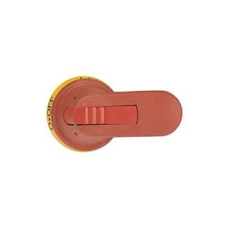 Poignée Pistolet Rouge/Jaune 80mm pour Axe 6mm|ABB-ABB912419