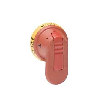 Poignée Pistolet Rouge/Jaune 65mm pour Axe 6mm Latéral|ABB-ABB912477
