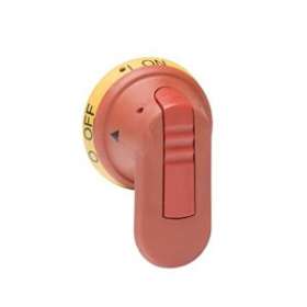 Poignée Pistolet Rouge/Jaune 65mm pour Axe 6mm Latéral|ABB-ABB912477