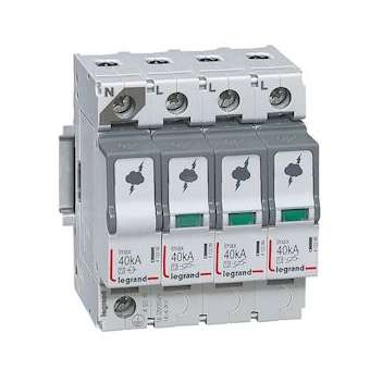 Parafoudre basse tension typeT2 Imax 40kA/pôle - 3P+N 320V~ - 4 modules|Legrand-LEG412245
