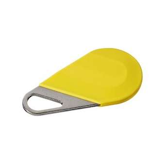 Badge hexact type porte clé jaune|Aiphone-AIPHECV2J