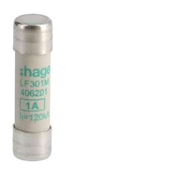 Cartouche fusible industrielle 10x38 aM 1A|Hager-HAGLF301M