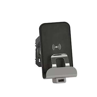 Chargeur sans fil induction + chargeur USB Type-A dooxie finition métallisée|Legrand-LEG600348