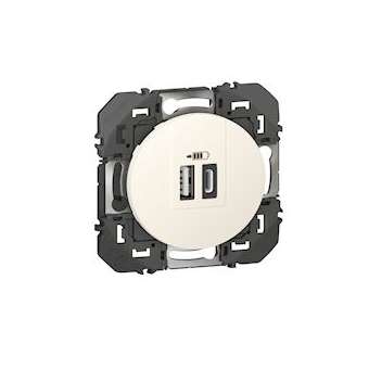 Double chargeur USB 1 TypeA + 1 TypeC dooxie 3A finition blanc - sachet|Legrand-LEG095228