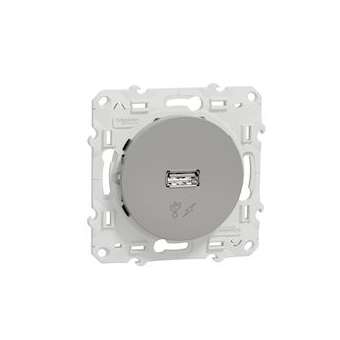 Odace, prise alimentation USB 5V Alu|Schneider Electric-SCHS530408