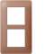 essensya Plaque 2 postes verticale entraxe 57 Bronze|Hager-HAGWE466