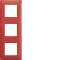 essensya Plaque 3 postes réversible entraxe 71mm Rouge émail|Hager-HAGWE473