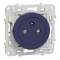 Odace - Prise de courant 2P+T affleurante - Cobalt -avec griffes|Schneider Electric-SCHS555052