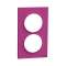 Odace Styl - plaque 2 postes - violine - entraxe 57mm vertical|Schneider Electric-SCHS520714D