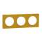 Odace Touch - PLQ Kvadrat Ocre/Blanc 3 postes horiz. ou vert. entraxe 71mm|Schneider Electric-SCHS520806KY