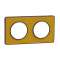 Odace Touch - PLQ Kvadrat Ocre/Cob 2 postes horiz. ou vert. entraxe 71mm|Schneider Electric-SCHS550804KY