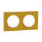 Odace Touch - PLQ Kvadrat Ocre/Blanc 2 postes horiz. ou vert. entraxe 71mm|Schneider Electric-SCHS520804KY