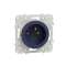 Odace, prise de courant 2P+T Cobalt, à vis, connexion à vis|Schneider Electric-SCHS550039