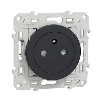 Odace - Prise de courant 2P+T affleurante - Anth -avec griffes|Schneider Electric-SCHS545052