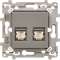 RJ45 essensya CAT.6 STP double Gr.2TV Titane