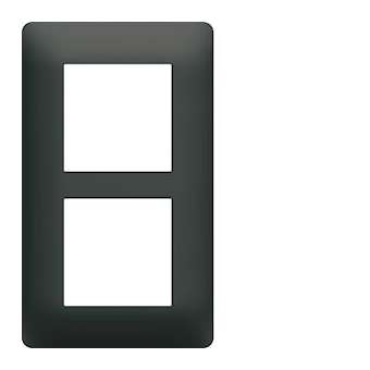 Plaque 2 postes essensya E57 Anthracite|Hager-HAGWE526