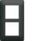 Plaque 2 postes essensya E57 Anthracite|Hager-HAGWE526