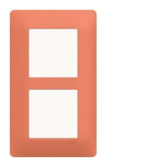 Plaque 2 postes essensya E57 Coral|Hager-HAGWE556