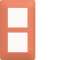 Plaque 2 postes essensya E57 Coral|Hager-HAGWE556