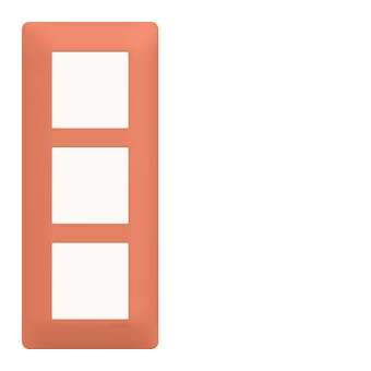 Plaque 3 postes essensya E57 Coral|Hager-HAGWE557
