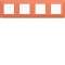 Plaque 4 postes essensya Coral|Hager-HAGWE554