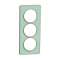 Odace Touch - plaque 3 postes - translucide verre avec liseré Alu 57mm vertical|Schneider Electric-SCHS530816S