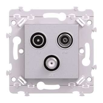 essensya TV+FM+SAT directe 2 entrées Titane|Hager-HAGWE257T