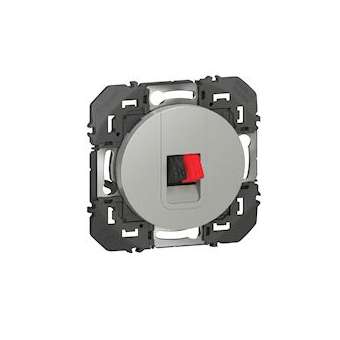 Prise haut-parleur simple dooxie finition alu|Legrand-LEG600481