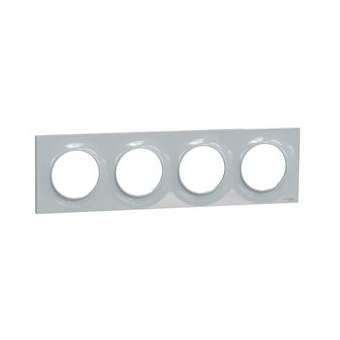 Odace Styl plaque Sable 4 postes horizontaux ou verticaux entraxe 71mm|Schneider Electric-SCHS520708B1