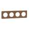 Odace Touch, plaque Wenge avec liseré Alu 4 postes horiz. ou vert. entraxe 71mm|Schneider Electric-SCHS530808P