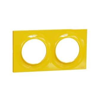 Odace Styl plaque Ambre 2 postes horizontaux ou verticaux entraxe 71mm|Schneider Electric-SCHS520704G