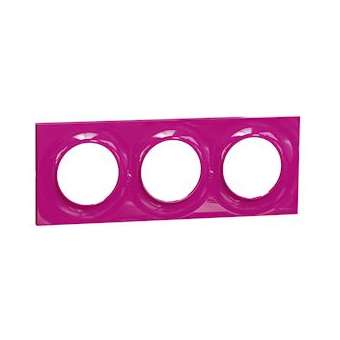 Odace Styl plaque Violine 3 postes horizontaux ou verticaux entraxe 71mm|Schneider Electric-SCHS520706D
