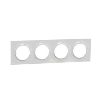 Odace Styl plaque Gris 4 postes horizontaux ou verticaux entraxe 71mm|Schneider Electric-SCHS520708A1