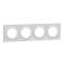 Odace Styl plaque Gris 4 postes horizontaux ou verticaux entraxe 71mm