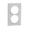 Odace Styl - plaque 2 postes - gris - entraxe 57mm vertical|Schneider Electric-SCHS520714A1