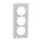 Odace Styl - plaque 3 postes - gris pierre - entraxe 57mm vertical|Schneider Electric-SCHS520716A1