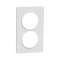 Odace Touch, plaque Blanc 2 postes verticaux 57mm|Schneider Electric-SCHS520814