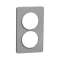 Odace Touch, plaque Alu 2 postes verticaux entraxe 57mm|Schneider Electric-SCHS530814