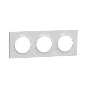 Odace Styl plaque Gris 3 postes horizontaux ou verticaux entraxe 71mm|Schneider Electric-SCHS520706A1