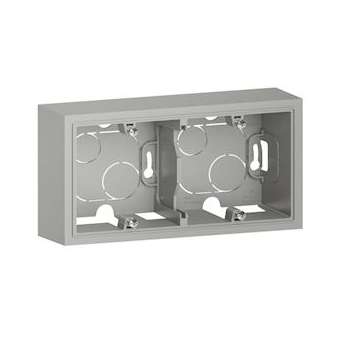 Cadre saillie 2 postes dooxie finition alu|Legrand-LEG600142