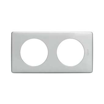 Plaque Céliane 2 postes finition Alu Naturel|Legrand-LEG066782