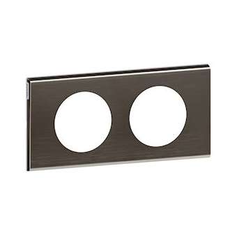 Plaque Céliane Matières 2 postes - finition Black Nickel|Legrand-LEG069032