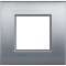 Plaque Livinglight Air Metal brossé 2 modules - Chrome|Bticino-TICBTLNE4802CRS
