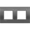 Plaque Livinglight Air Effet soyeux 2+2 modules horizontal ou vertical - Street|Bticino-TICBTLNE4802M2ST