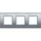 Plaque Livinglight Air Metal brossé 2+2+2 modules horizontal ou vertical Chrome|Bticino-TICBTLNE4802M3CRS