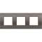 Plaque Livinglight Air Effet soyeux 2+2+2 modules horizontal ou vertical Argile|Bticino-TICBTLNE4802M3CY